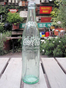 F0B★1970～ビンテージ　コカ・コーラ500ml　空き瓶/COCA-COLAコーク古い空き瓶/昭和レトロ/ヴィンテージ　コカコーラ