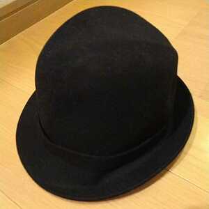 タケオキクチ　帽子　TAKEO KIKUCHI ウール ハット サイズ59 ブラック 美品♪