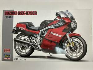 D240425 SZUKI GSX-R750R 1986 1/12 ハセガワ プラモデル スズキ LIMITEDEDITION 品番：21730 横約42センチ 縦約23センチ プラモデルキット