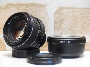 Pentax SMC Takumar 50mm F1.4 マウントアダプター セット ( M42マウントレンズ → Fuji Xマウント 変換 ) 匿名配送 送料無料