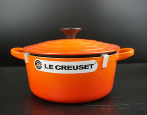 GW送料無料▲激安▲ルクルーゼ★高級定番人気 ココットロンド 18cm オレンジ 箱入 LE CREUSET 新品未使用★