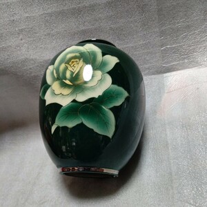 七宝焼 花瓶 ＫＯＫＵＳＵＩ グリーン