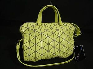 ■新品同様■ BAO BAO ISSEY MIYAKE バオバオイッセイミヤケ PVC 2WAY ハンドバッグ ショルダー レディース イエロー系 AW5148