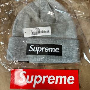 新品 国内正規品 Supreme New Era Box Logo Beanie Heather Grey シュプリーム ニューエラ ボックス ロゴ ビーニー グレー　ニットキャップ