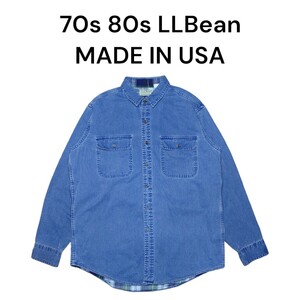 USA製 70s80s LLBean　デニムシャツ　古着　エルエルビーン