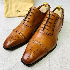 【高級ライン】ファットアマーノ サントーニ メダリオン 革靴 ドレスシューズ SANTONI 7 / 25.5cm