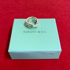 極 美品 TIFFANY&Co. ティファニー クロスリング パロマピカソ シルバー925 10号 リング 指輪 シルバー レディース メンズ 24468