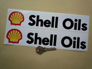 送料無料 Shell Oils Sticker Decal シェル オイル ステッカー シール デカール 2枚セット 265mm