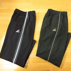 ◎使用少なめ！L 2本セット！MIZUNO ミズノ◆ジャージ&ナイロンパンツ スポーツ トレーニングウェア◆メンズ 黒 まとめ売り◆C1394