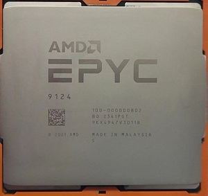 AMD EPYC 9124 16C 3.0GHz 3.7GHz 64 MB SP5 200W