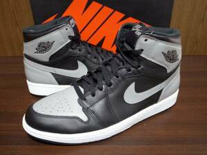 13年製 NIKE AIR JORDAN 1 RETRO HIGH OG SHADOW ナイキ エアジョーダン レトロ AJ1【555088-014】シャドウ 黒×灰 US12