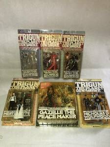 166　未開封　トライガン　TRIGUN　フィギュア　6体セット　ガゼル・ザ・ピースメイカー　メリル・ストライフ　海洋堂　大量　処分　まとめ