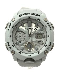 CASIO◆G-SHOCK/クォーツ腕時計/デジアナ/WHT/WHT/GA-2000S-7AJF