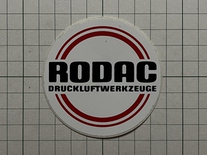 ドイツ 古いステッカー：RODAC 企業 自動車整備 工具 空気圧工具 ビンテージ 海外 +Fa