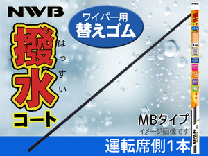 NWB 撥水ワイパー 替えゴム シビック FD1 FD2 FD3 H19.9～H22 運転席側 650mm 幅10mm