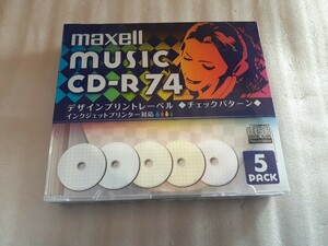 マクセル Maxell 音楽用 MUSIC CD-R 74分 5枚セット CDRA74PMIX.S1P5S ◆デザインプリントレーベル 5色カラー プリンター印刷対応