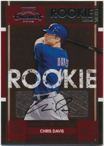 Chris Davis MLB 2008 Playoff Contenders RC Rookie Ticket Signature Auto 直筆サイン ルーキーチケットオート クリス・デービス