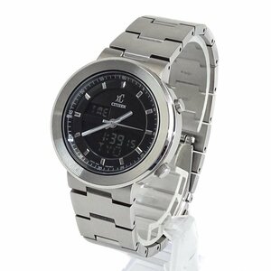 【1円】シチズン CITIZEN クロスシー XC レディース ウォッチ 腕時計 U040-T000843 クォーツ SS シルバー 黒文字盤 デイデイト 動作品