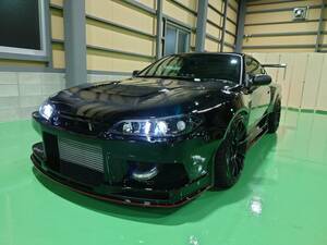 H11年式　S15シルビア　黒×赤　SR20DET　程度良好の車体に新品部品組み込み＆全塗装