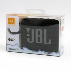 100s【未開封】JBL Go 3 ポータブル ウォータープルーフ スピーカー ブラック