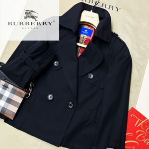 L14サマートレンチ〜参考価格12万●超美品BURBERRY BLUE LABEL●スイーツかつカジュアル!トレンチコート バーバリーコート レディース