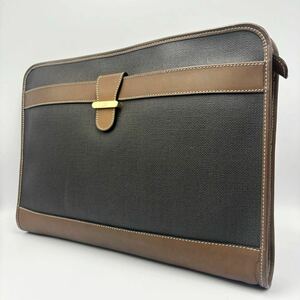 dunhill ダンヒル クラッチバッグ A4対応 書類鞄 ビジネスバッグ ゴールド金具 メンズ 紳士 