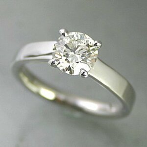 婚約指輪 エンゲージリング ダイヤモンド 0.6カラット プラチナ 鑑定書付 0.62ct Dカラー SI2クラス 3EXカット GIA 22286-1756 HKER*0.6