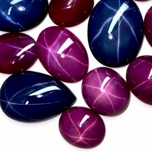 「リンデンスターサファイア・ルビー11点おまとめ65ct」a ルース 裸石 宝石 star sapphire ruby jewelry ジュエリー スタールビー 