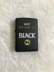 ZIPPO ジッポー ジッポ 喫煙具 オイルライター　UCC コーヒー 無糖 BLACK 懸賞品 非売品 レトロ アンティーク　ヴィンテージ