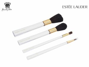 【Used 開封品】エスティローダー ESTEE LAUDER ノベルティ メイクアップブラシ 4本セット 筆 チーク/フェイス/アイシャドウ/リップ 化粧