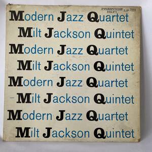 US Prestige7059 LP Modern Jazz Quartet Milt Jackson Quintet jazz プレステージ ジャズ DG RVG NJ 入手困難 すごい音 レコード