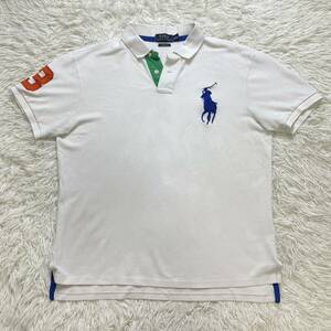 Lサイズ POLO RALPH LAUREN ラルフローレン ポロシャツ 半袖ポロシャツ ビッグポニー ホワイト 白 ナンバーリング 