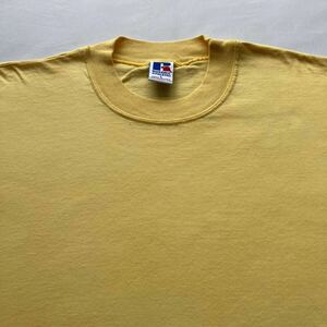美品 レアカラー イエロー黄色 100%コットン ビンテージ Tシャツ VINTAGE 90