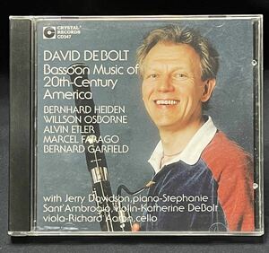 CD●デビッド・デボルト 20世紀アメリカのファゴット音楽 ベルンハルト ハイデン 室内楽 吹奏楽 クラシック