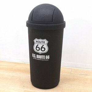 ゴミ箱 ダストボックス ブラック 蓋付き アメリカン 45L ダストBOX アメリカ雑貨 アメカジ ガレージアイテム KK12921 中古オフィス家具