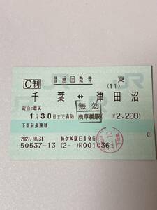 姉ケ崎駅窓口最終日・普通回数券　JR マルス 切符 きっぷ