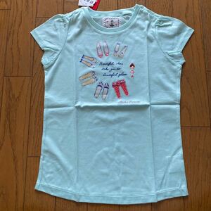 SALE 新品　ミキハウス　日本製　半袖Ｔシャツ　130 パステルグリーン　Tシャツ トップス キッズ