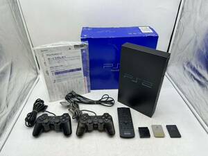 【1円スタート】SONY SCPH-18000 PS2本体 コントローラー２個 リモコン メモリーカードセット PlayStation2 ソニー DM0516N