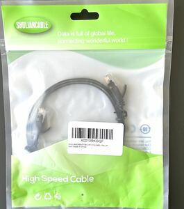 送料無料　SHULIANCABLE LANケーブル CAT6 フラットタイプ 1m