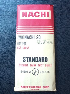 NACHI ナチ 不二越◆HSSスタンダード ストレートシャンク SD鉄工用ドリル 9.7mm×5本