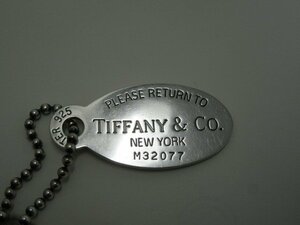 ◆TIFFANY＆Co.　ティファニー　ネックレス　リターントゥオーバルタグ　SV925　シルバー　箱・保存袋付き　中古◆12713★