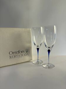orrefors kosta boda シャンパングラス ワイングラス スウェーデン 北欧 クリスタル グラス クリスタルガラス ペア リキュール ブランデー