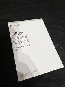 Office Home & Business 2021 for Windows PC Microsoft Office 2021 Home and Business Windows 永続版　カード①