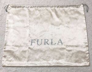 フルラ「FURLA」バッグ保存袋 (3119) 正規品 付属品 内袋 布袋 巾着袋 布製 ナイロン生地 パール系 49×39cm わけあり