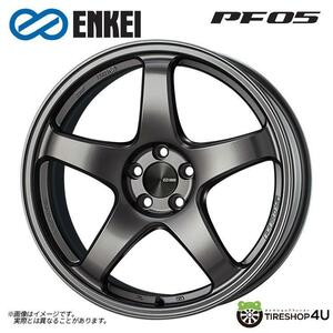 送料無料 ENKEI Performance Line PF05 18インチ 18x8.5J 5/100 +45 DS ダークシルバー 新品ホイール1本価格