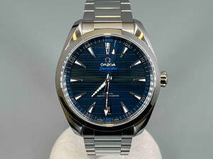 【即決・美品】OMEGA SEAMASTER アクアテラ41 220.10.41.21.03.001 ブルー 定価726,000円 箱説 オメガ コーアクシャル