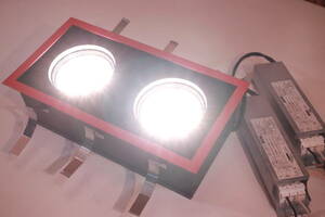 LED 照明器具 埋め込み照明 大光電機 PSD26R2K60 ダウンライト 中古品 2連タイプ■(F1835)