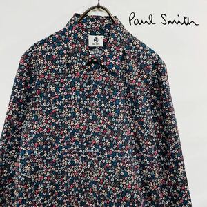 【極美品】 Paul Smith ポールスミス 花柄シャツ 総柄シャツ Mサイズ マルチカラー 近年タグ 長袖シャツ ボタニカル 