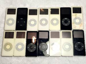 Apple ipod nano 第1世代 A1137 未確認 ジャンク 14台 セット 中古 4GB 2GB 1GB 白 黒 部品 パーツ まとめ まとめて 大量