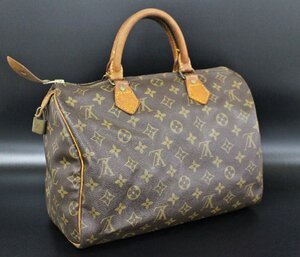 【行董】AC681ABC07 Louis Vuitton ルイヴィトン モノグラム スピーディ30 パドロック 南京錠 ハンドバッグ ブランド